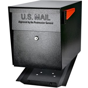 Lockable Mailbox XL With Post Black - Installed