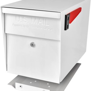 Lockable Mailbox XL With Post/Base Plate White - Installed