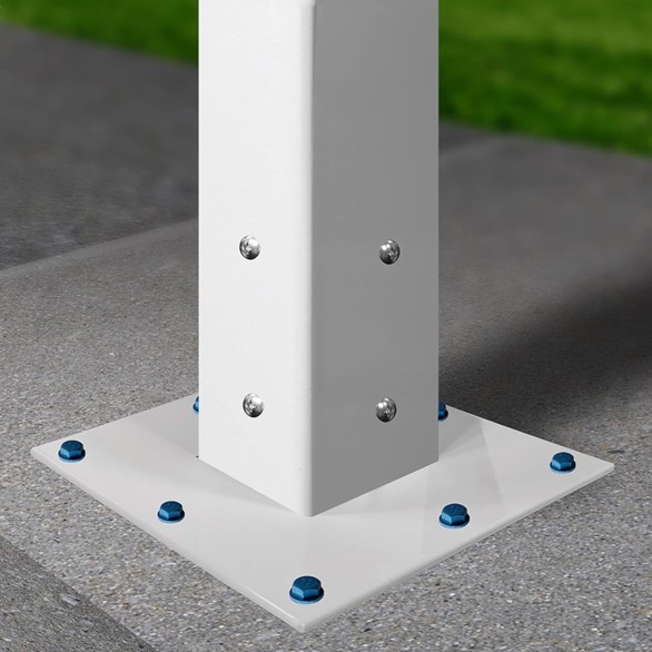 Lockable Mailbox XL With Post/Base Plate White - Installed - Image 5